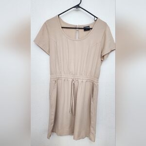 32 Degrees Cool Beige Dress With Drawstring Waist